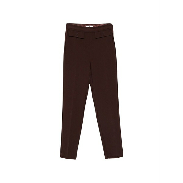 エリザベスフランキ レディース カジュアルパンツ ボトムス Press-crease trousers Brown｜asty