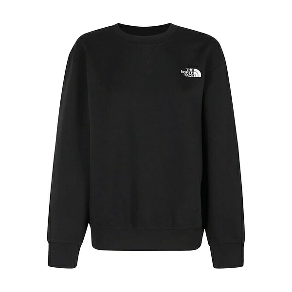 ノースフェイス メンズ パーカー・スウェットシャツ アウター Logo-embroidered crew-neck sweatshirt Black|asty
