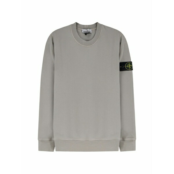 ストーンアイランド メンズ パーカー・スウェットシャツ アウター Badge sweatshirt Grey パーカー-メンズファッション-トップス