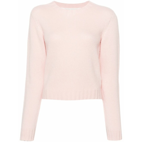 パーム・エンジェルス レディース ニット&セーター アウター Curved-logo wool-blend jumper Pink|asty