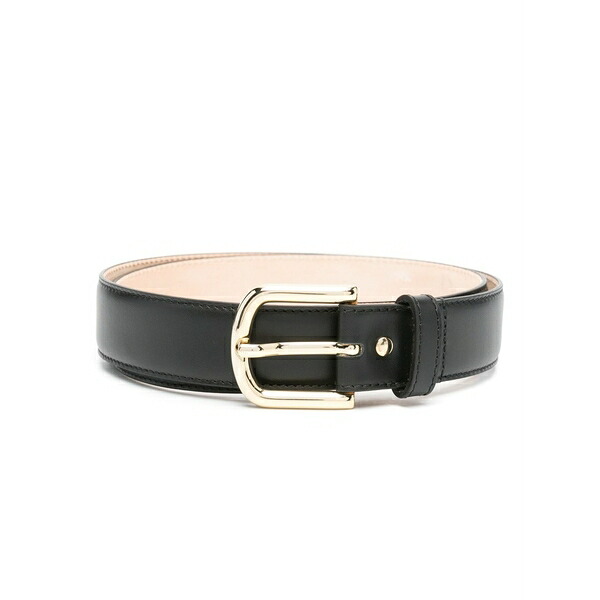 アーペーセー レディース ベルト アクセサリー Leather belt Black｜asty
