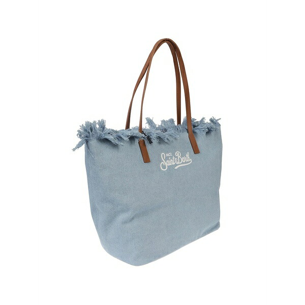 エムシーツーセイントバース レディース トートバッグ バッグ Fringed tote bag Blue｜asty