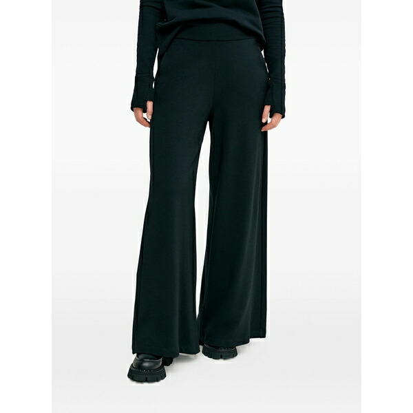 マルセラ レディース 心地よいズボン下 ボトムス Easton ribbed track pants Black パンツ-ボトムス