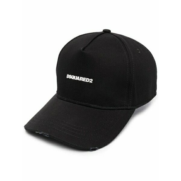 ディースクエアード メンズ 帽子 アクセサリー Embroidered logo cap Black