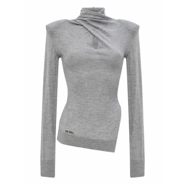 ジ アティコ レディース Tシャツ トップス Twisted turtleneck top Grey｜asty