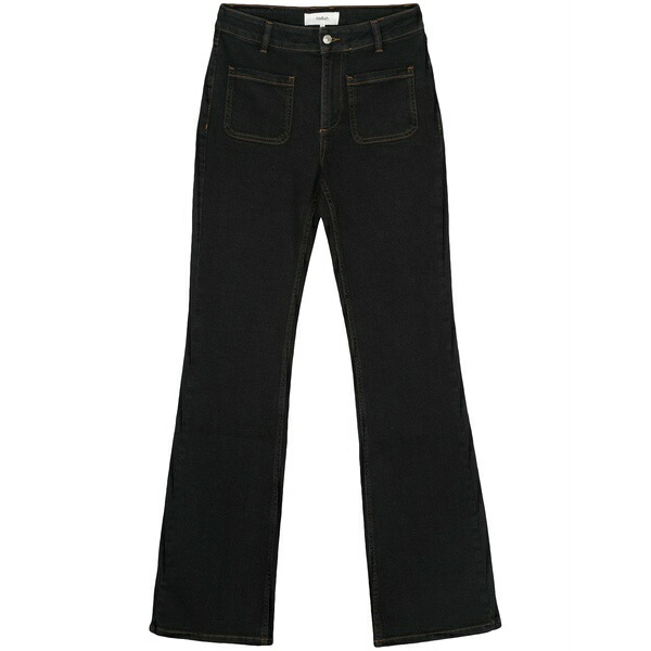 バッシュ レディース デニムパンツ ボトムス Ross mid-rise flared jeans Black｜asty