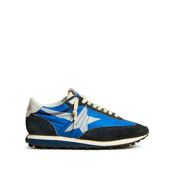 ゴールデングース メンズ スニーカー シューズ Marathon star-print sneakers Blue｜asty