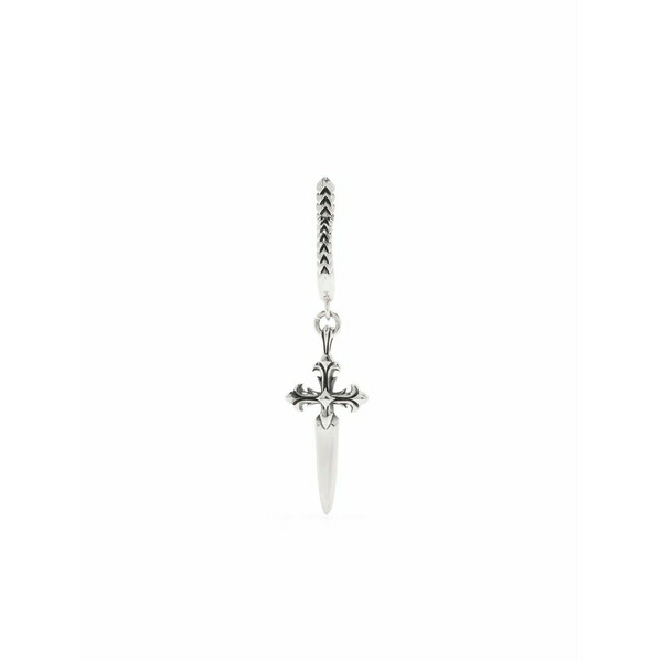 エマニュエレ ビコッキ メンズ ピアス・イヤリング 佩び物 Cross pendant hoop earring Silver