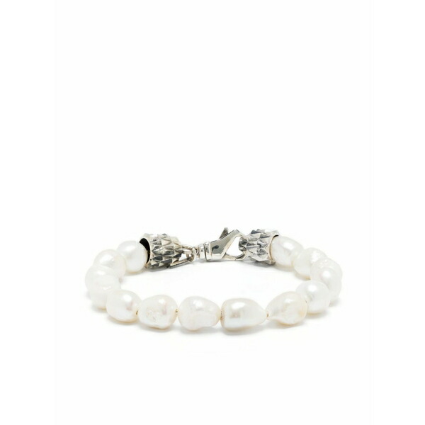 エマニュエレ ビコッキ メンズ ブレスレット・バングル・アンクレット 佩び物 Freshwater pearl bracelet White