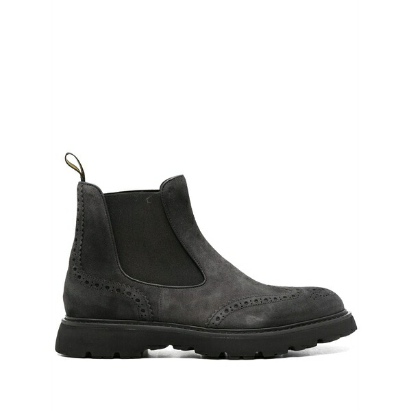 ドンカルズ メンズ ブーツ シューズ Brogue-trim ankle boots Grey