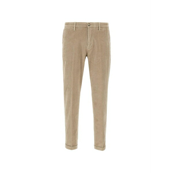レアッシュ メンズ カジュアルパンツ ボトムス Corduroy logo trousers Neutrals|asty