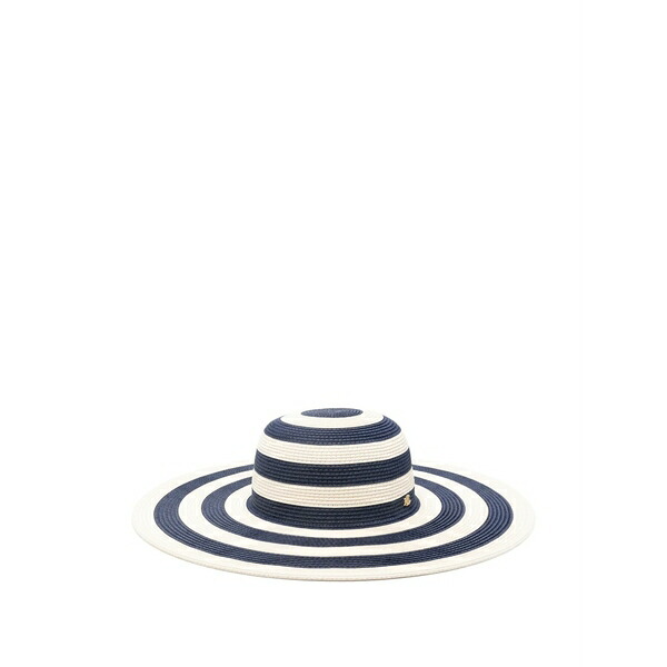 ラルフローレン レディース かぶり笠 付属品 Striped-pattern sun hat Blue
