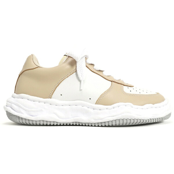 Maison Mihara Yasuhiro ミハラヤスヒロ メンズ スニーカー 【Maison Mihara Yasuhiro Wayne OG Sole Low Beige White】 サイズ US_M_4 Beige/White｜asty