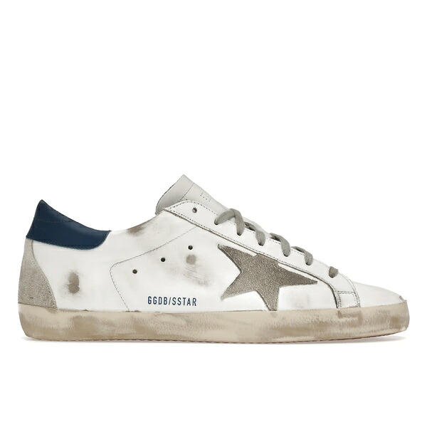 Golden Goose ゴールデングース メンズ スニーカー  【Golden Goose Super-Star White Royal Blue Grey Suede Patch】  サイズ US_12(30.0cm) White/Royal Blue