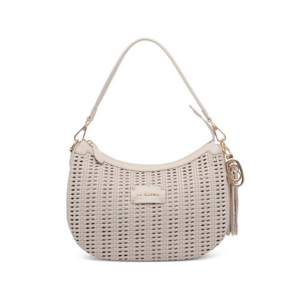 ラ キャリー レディース トートバッグ バッグ Woven logo-detail tote bag Neutrals|asty