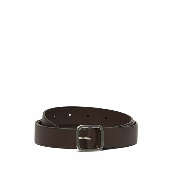 マーシャル メンズ ベルト アクセサリー Quadra leather belt Brown|asty