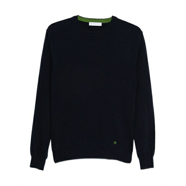 マニュエル リッツ メンズ 編み物\u0026プルオーバー アウター Crew-neck floral-pattern sweater Black