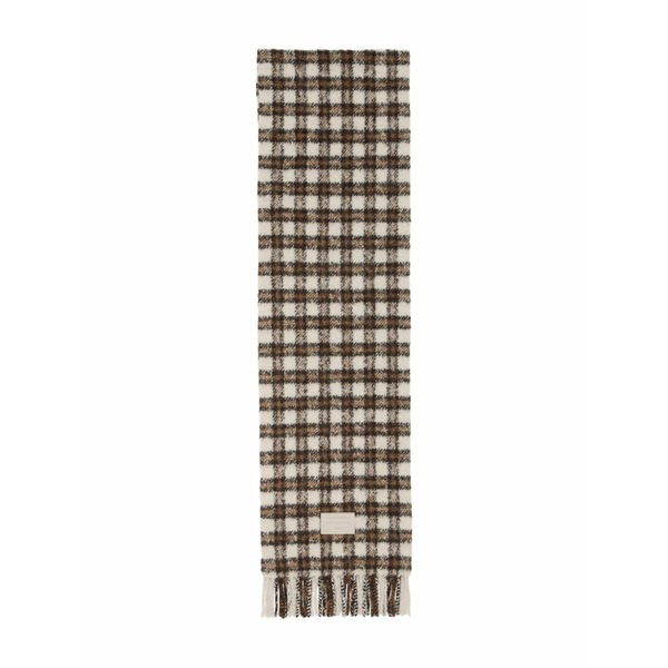 アクネ ストゥディオズ メンズ えり巻き・袈裟・えり巻き 付属物 Checked fringed scarf Neutrals