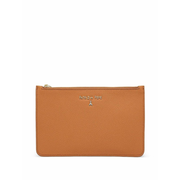 パトリツィア ペペ レディース クラッチペダル御徒面子 御徒面子 Leather clutch bag Orange