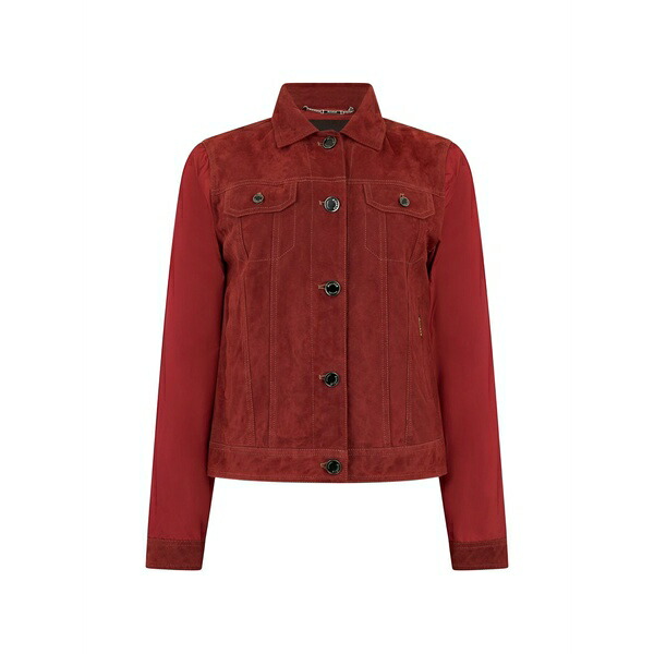 ムーレー レディース ジャケット＆ブルゾン アウター Button suede jacket Red｜asty