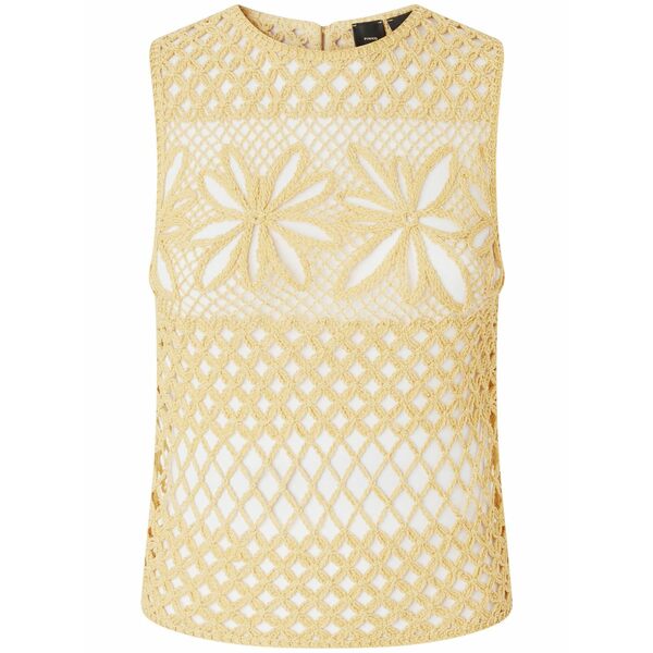 ピンコ レディース カットソー トップス Crochet vest Neutrals｜asty