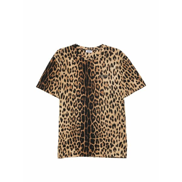モスキーノ メンズ Tシャツ トップス Leopard-print t-shirt Neutrals|asty