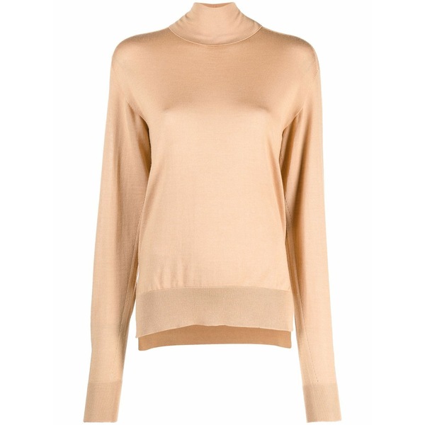 ジル・サンダー レディース 編み物\u0026ティーシャツ アウター Roll-neck fine-knit jumper Neutrals