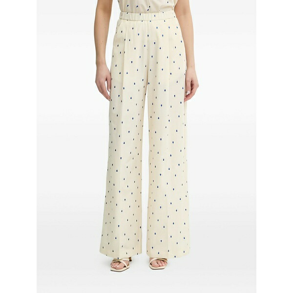 フォルテ フォルテ レディース カジュアルパンツ ボトムス Teardrop-print trousers Neutrals｜asty 65,340円