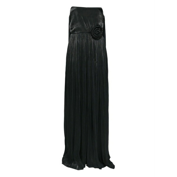 ニッサ レディース ワンピース トップス Pleated rose-embellished maxi dress Black｜asty 106,900円