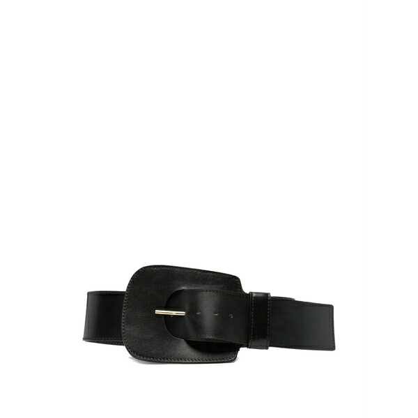 運動競技マックス レディース 三尺帯 付属物 Statement-buckle leather belt Black