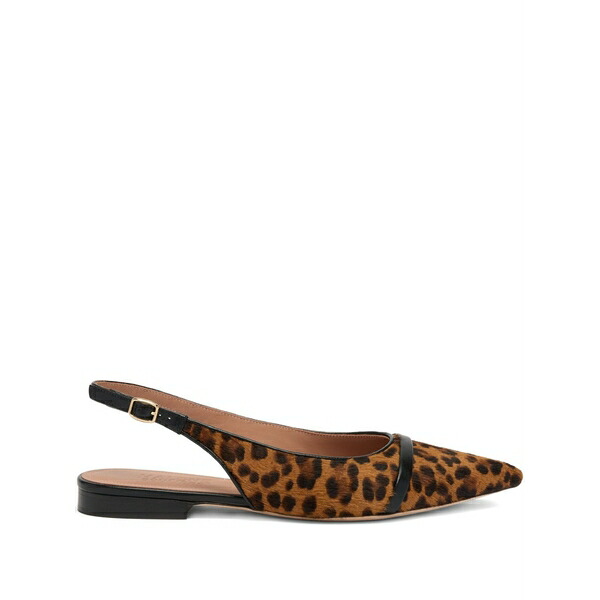 マローンスリアーズ レディース パンプス シューズ Jama leopard-print slingback flats Brown