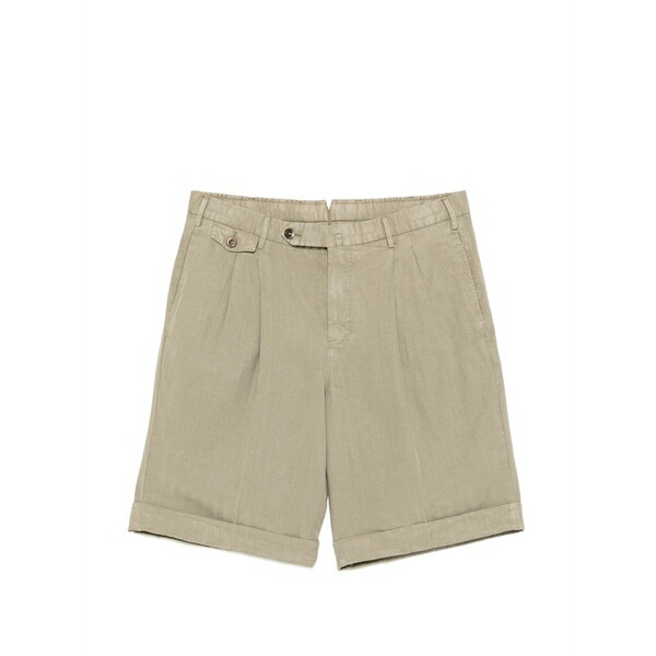 PTトリノ メンズ 心地好いズボン下 ボトムス Pleated turn-up shorts Neutrals