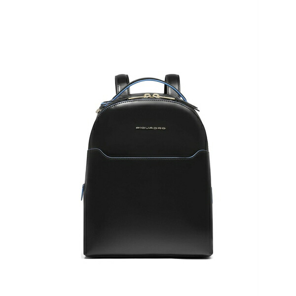 ピークアドロ レディース バックパック・リュックサック バッグ Logo-plaque leather backpack Black｜asty