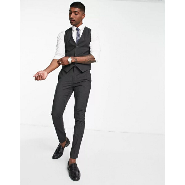 ですぐ届く ボロンガロトレバー メンズ カジュアルパンツ ボトムス Bolongaro Trevor plain super skinny suit  pants in gray Gray 人気の定番|メンズファッション