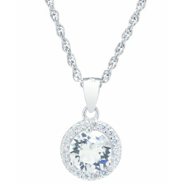 速くおよび自由な ジャニ ベルニーニ レディース ネックレス チョーカー ペンダントトップ アクセサリー Crystal and Cubic  Zirconia Halo 18