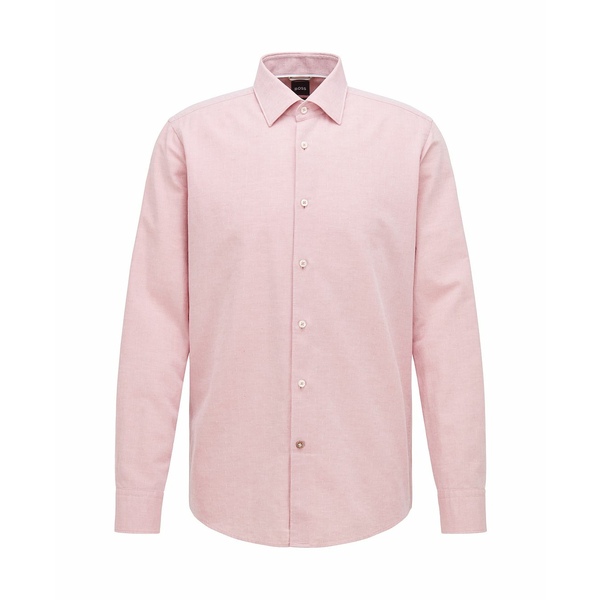 ヒューゴボス メンズ BOSS Men's Open Pink Regular-Fit Shirt シャツ トップス 【あすつく】 シャツ