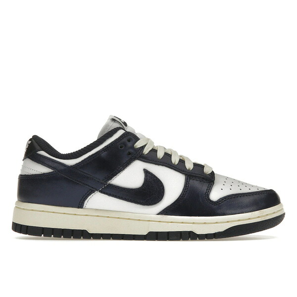 Nike ナイキ レディース スニーカー 【Nike Dunk Low PRM Vintage Navy (Women's)】 サイズ US_9.5(26.5cm) White/Midnight Navy-Coconut Milk