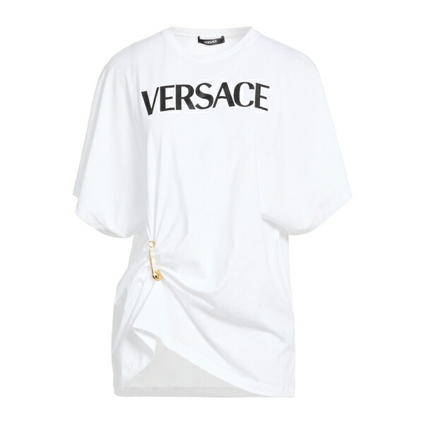【貨物輸送無料】 ヴェルサーチ レディース プルオーバー トップス T-shirts White