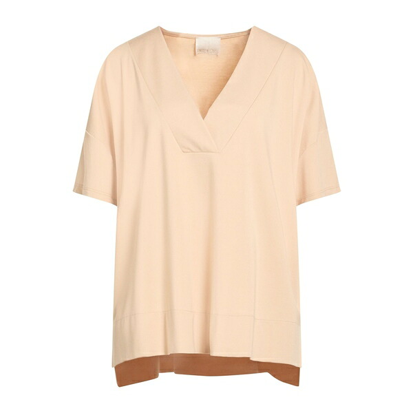【貨物輸送無料】 アンジェラ デイヴィス レディース プルオーバー トップス T-shirts Beige