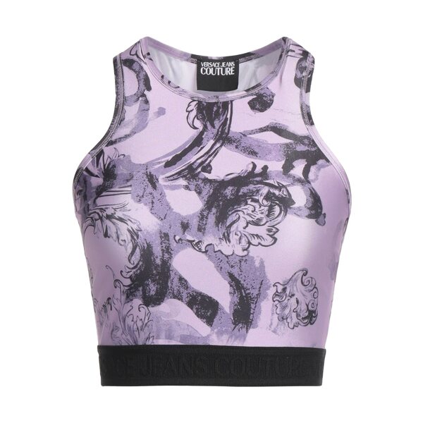 【送料無料】 ベルサーチ レディース Tシャツ トップス Tops Purple|asty