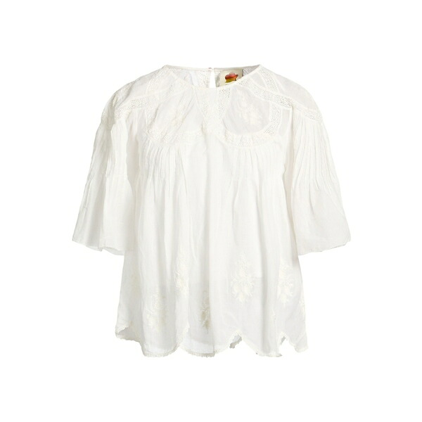 【送料無料】 ファーム リオ レディース Tシャツ トップス Tops White｜asty