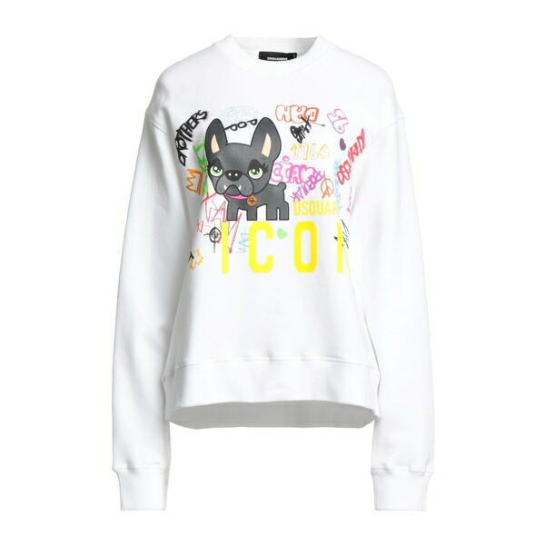 【貨物輸送無料】 ディースクエアード レディース パーカー・スウェットシャツ アウター Sweatshirts White