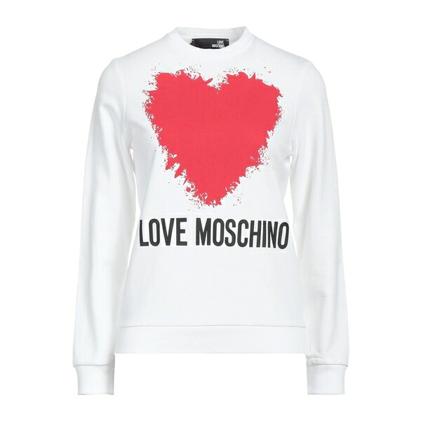 【貨物輸送無料】 モスキーノ レディース パーカー・スウェットシャツ アウター Sweatshirts White