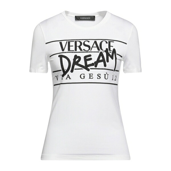 【貨物輸送無料】 ヴェルサーチ レディース プルオーバー トップス T-shirts White
