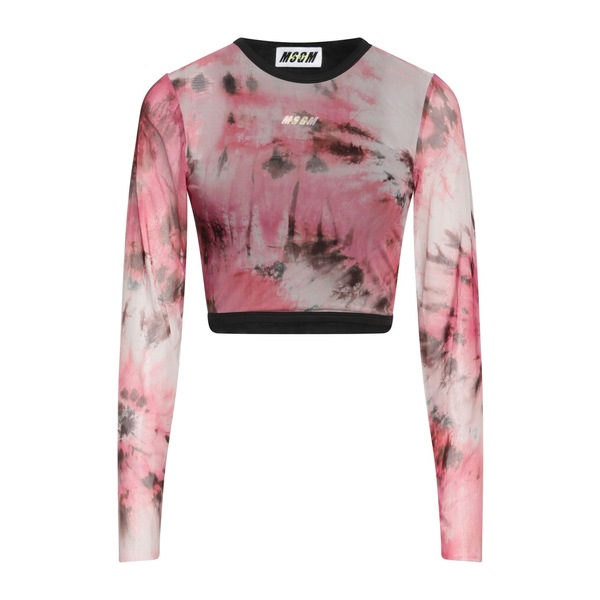【送料無料】 エムエスジイエム レディース Tシャツ トップス T-shirts Pink