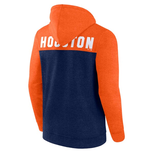ファナティクス メンズ パーカー・スウェットシャツ アウター Houston Astros Fanatics Branded Blown Away FullZip Hoodie Heathered Navy Orange トップス | raveispurchase.com