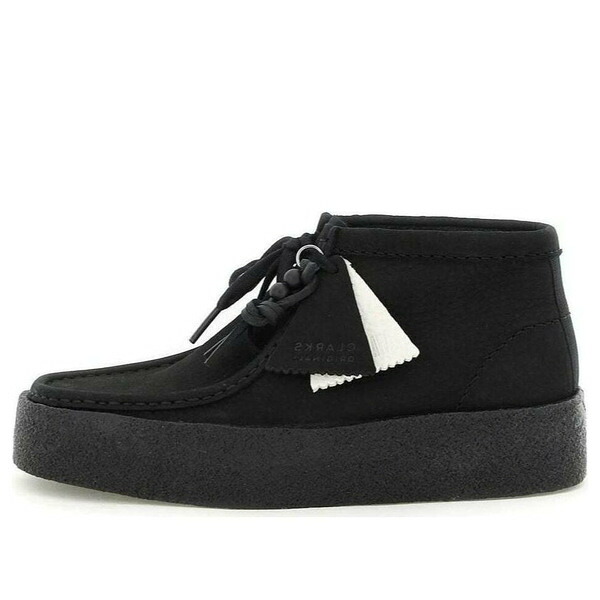 Clarks クラークス レディース スニーカー 【(WMNS) Clarks Wallabee Cup Boots 'Black Nubuck' 26168980】 サイズ US_6(23.0cm)|asty