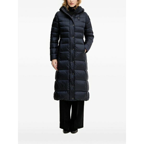 ブラウアー レディース 厚地の外套 アウター Hooded padded jacket Blue