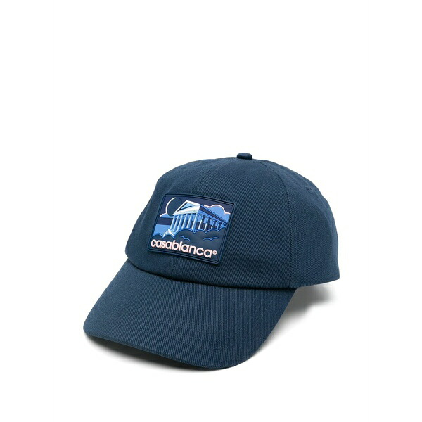 カサブランカ メンズ 帽子 アクセサリー Greek temple baseball cap Blue