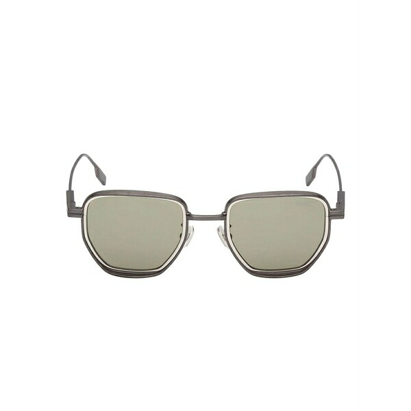 ゼニア メンズ サングラス・アイウェア アクセサリー Square-frame sunglasses Silver｜asty